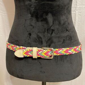 Women’s multicolored braided belt size S/M